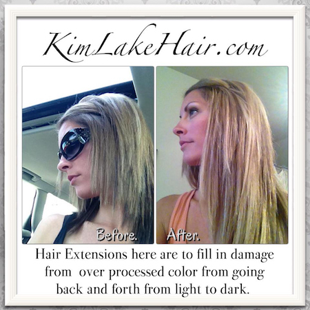 Before and after hair extension pictures