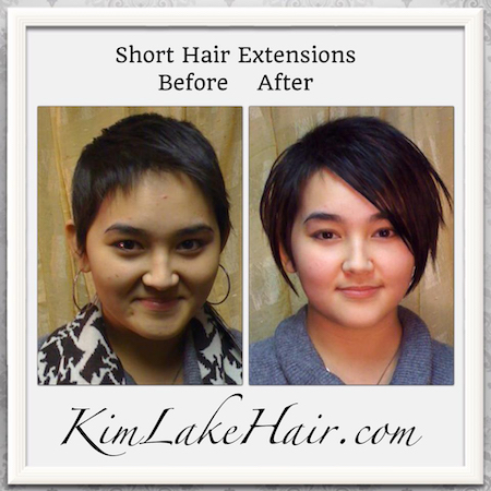 Before and after hair extension pictures