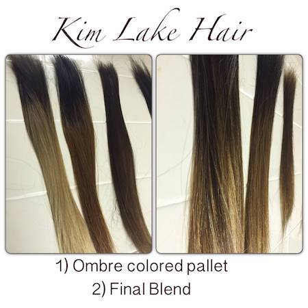 One row of hair extensions for thickening.