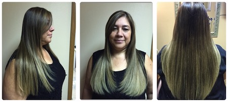 Ombre hair extensions