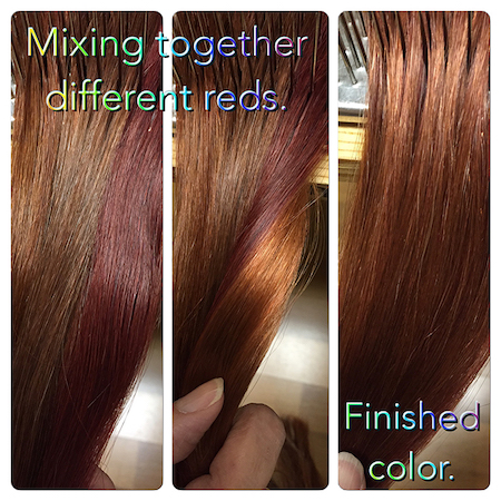 Custom Blended Red Hair Extensions