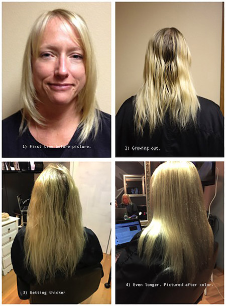 Before pictures of hair extensions