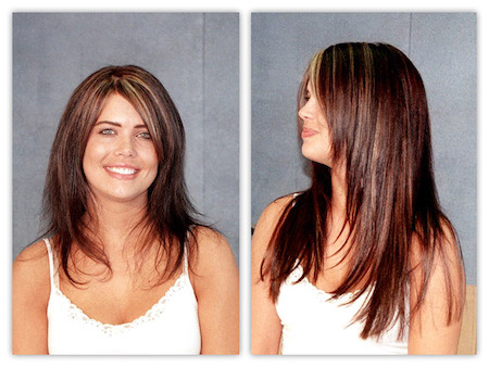 Before and after hair extension pictures